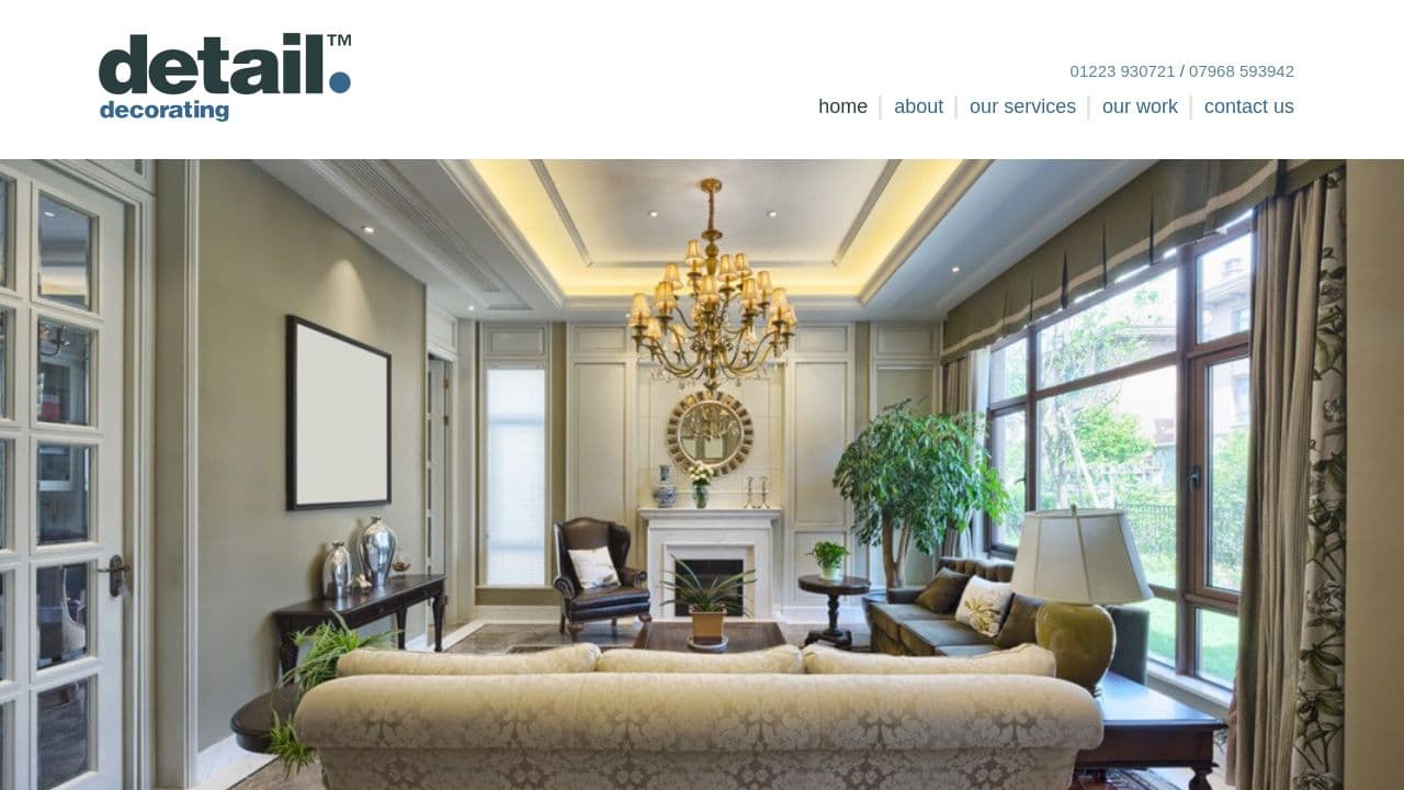 DETAIL DECORATING LIMITED website screenshot