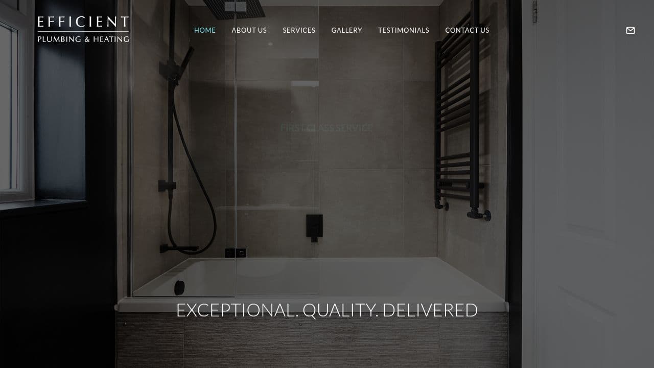 EFFICIENT PLUMBING AND HEATING SERVICES LTD website screenshot