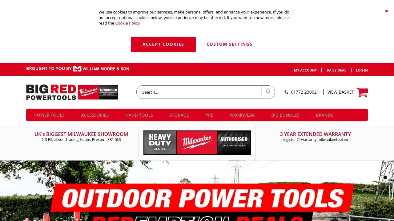 BIG RED POWER TOOLS LTD website screenshot