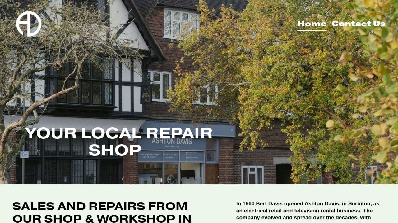 ASHTON DAVIS ELECTRICAL LIMITED website screenshot
