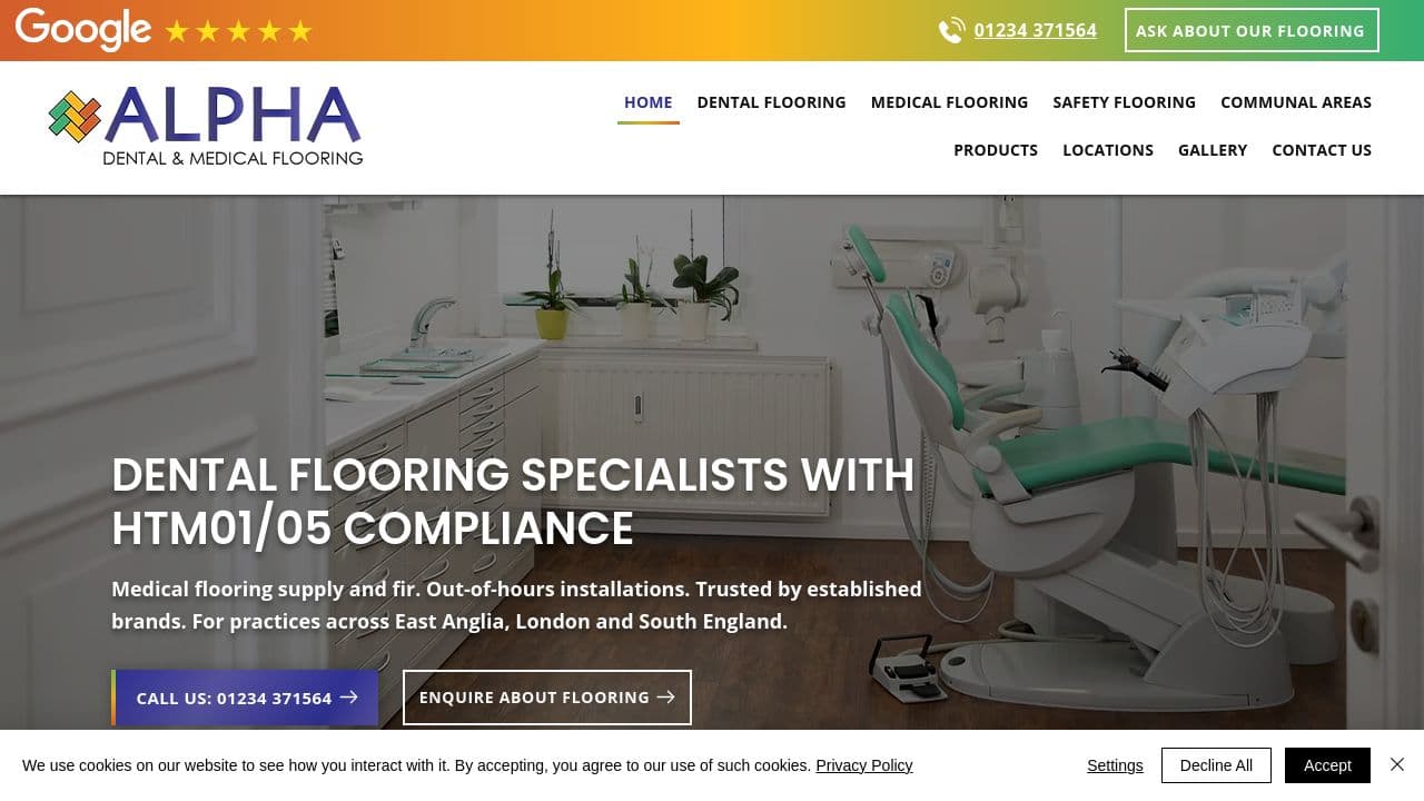 ALPHA FLOORING LIMITED website screenshot