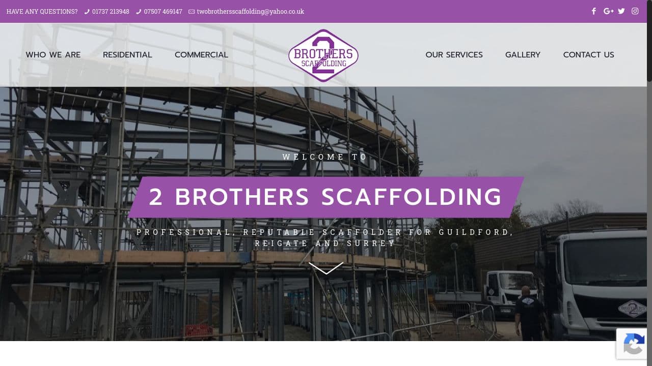 2 BROTHERS SCAFFOLDING LIMITED website screenshot