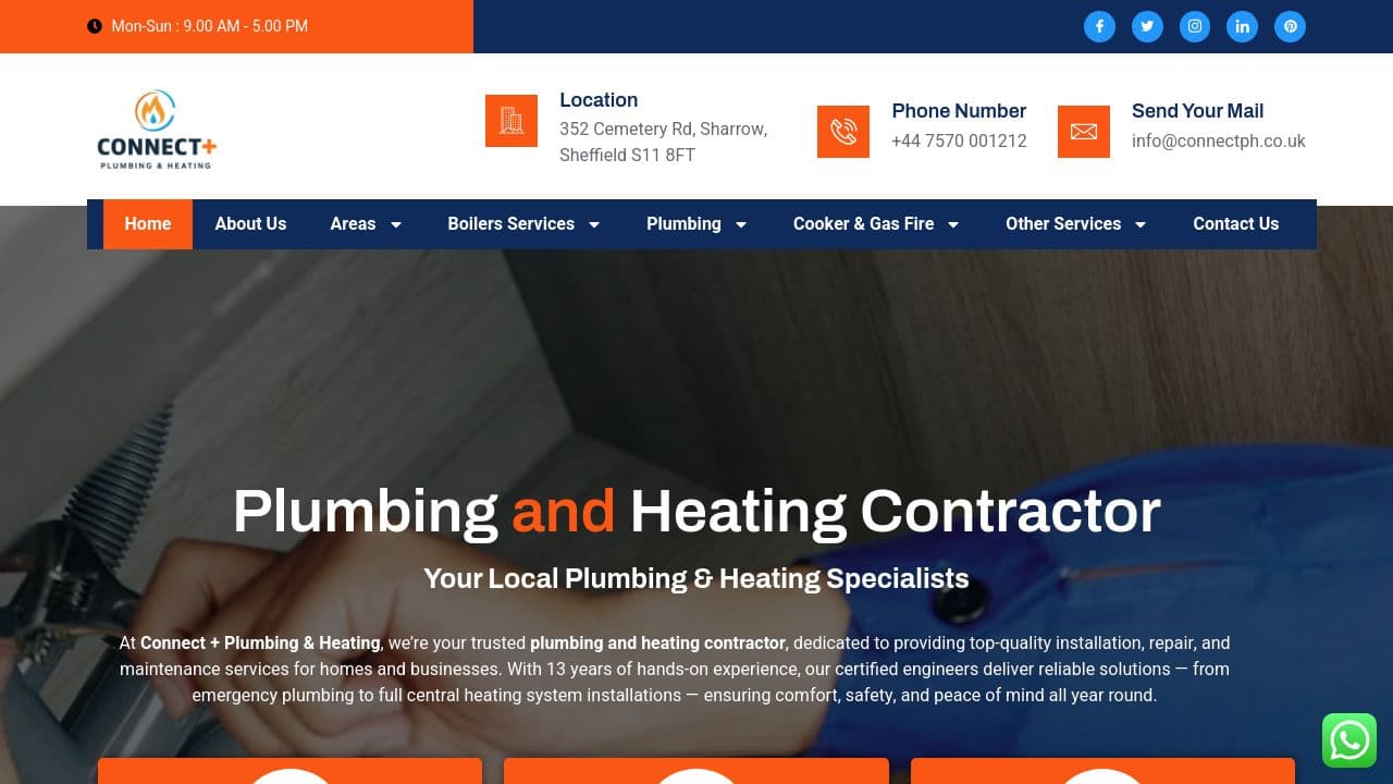 CONNECT+PLUMBING AND HEATING LTD — Heating & Plumbing in Sheffield