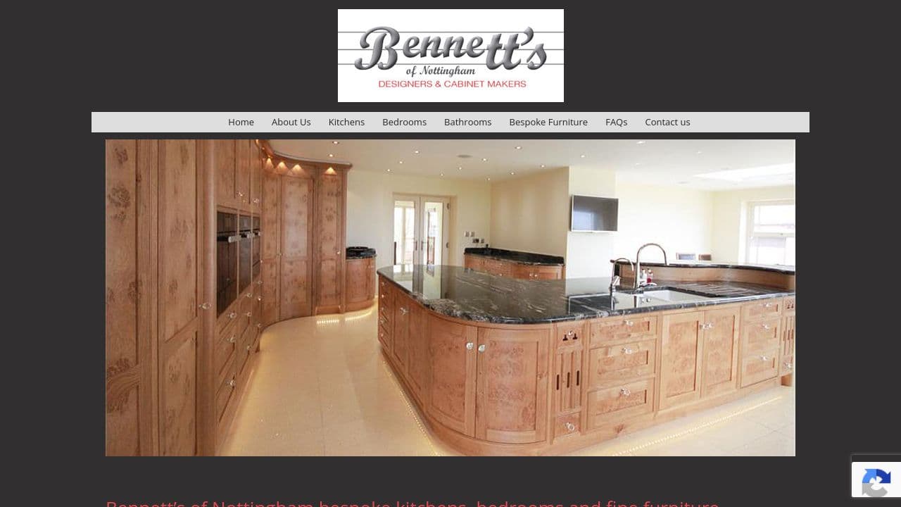 BENNETTS OF NOTTINGHAM DESIGNERS AND CABINET MAKERS LIMITED website screenshot