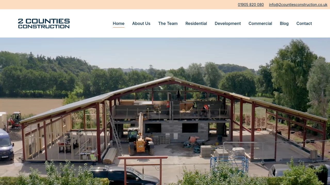 2 COUNTIES CONSTRUCTION (MIDLANDS) LTD website screenshot