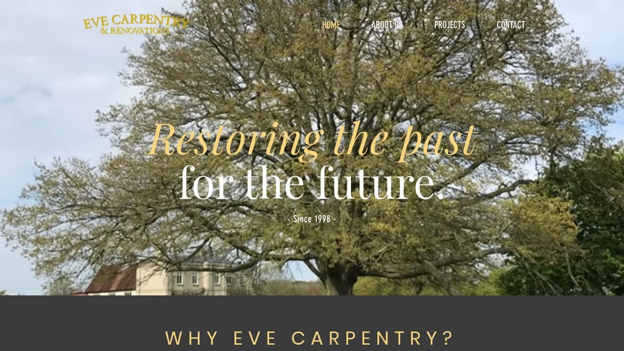 EVE CARPENTRY AND RENOVATIONS LTD website screenshot