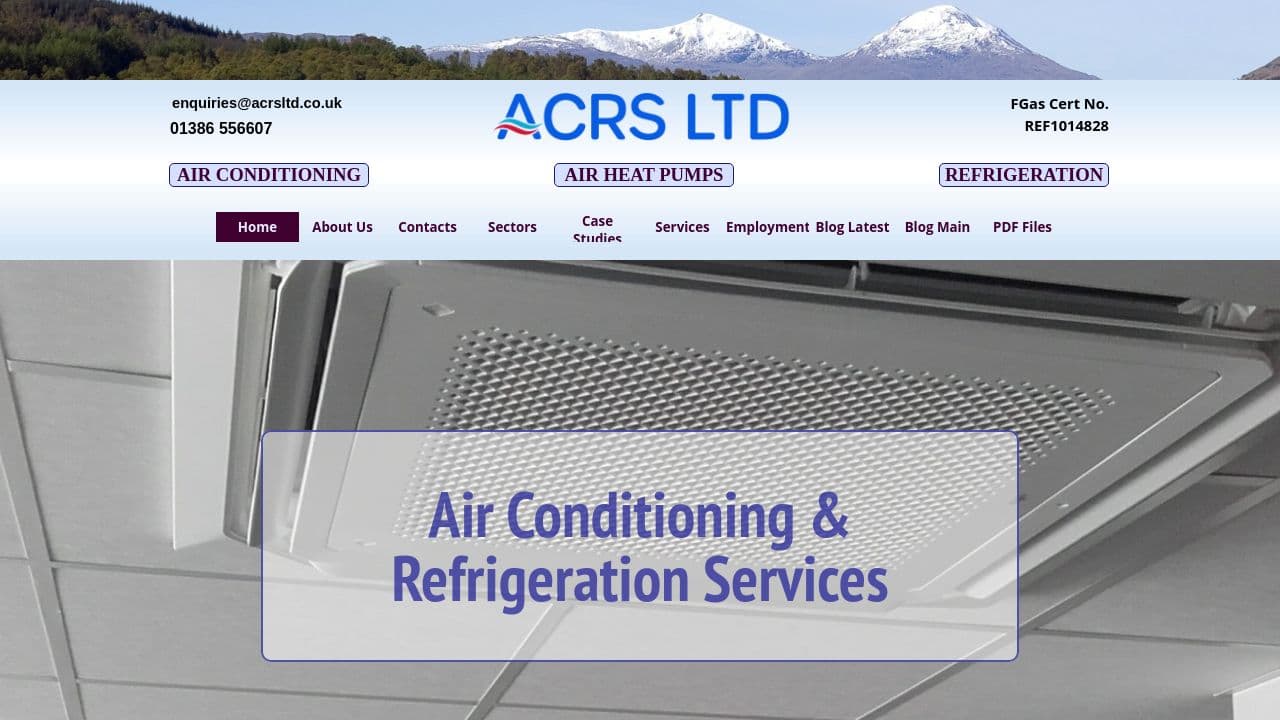 ACRS LIMITED website screenshot