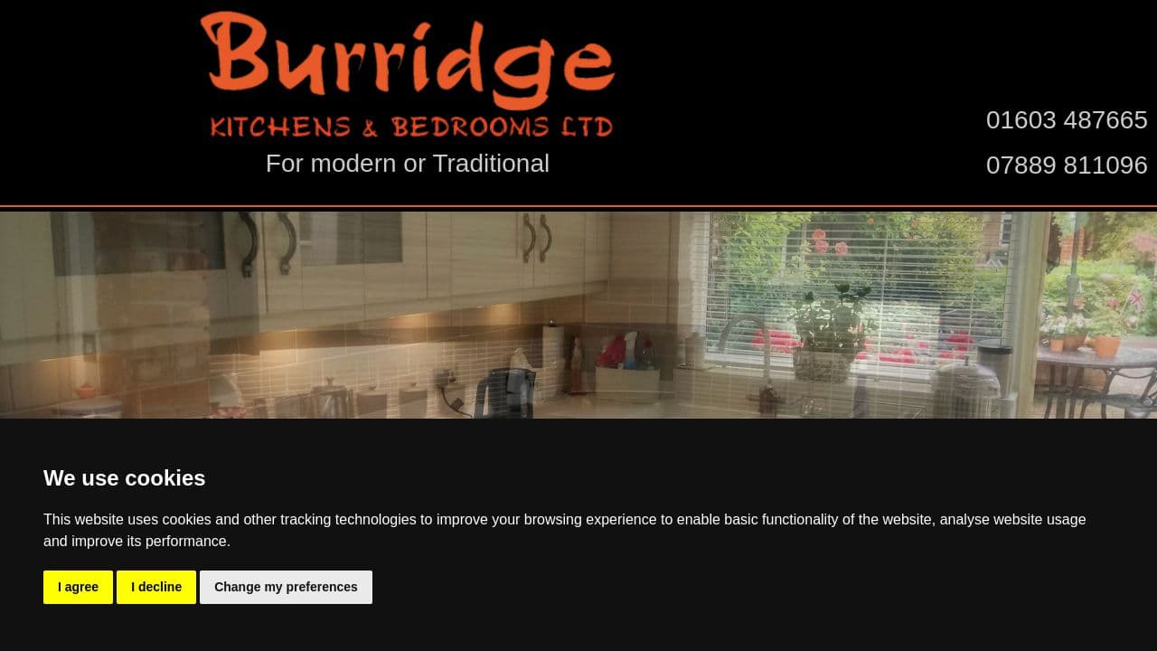 BURRIDGE KITCHENS & BEDROOMS LTD website screenshot
