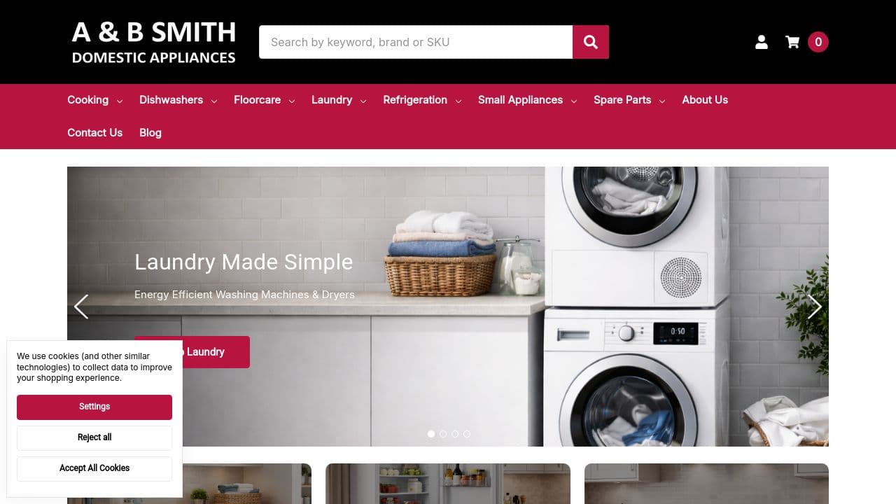 A & B SMITH LIMITED website screenshot