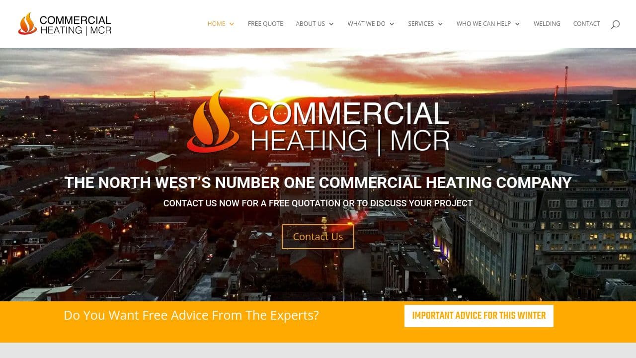 COMMERCIAL HEATING MANCHESTER LTD website screenshot