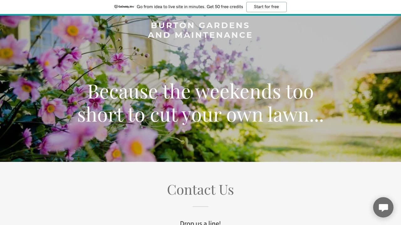 BURTON GARDENS & MAINTENANCE LTD website screenshot