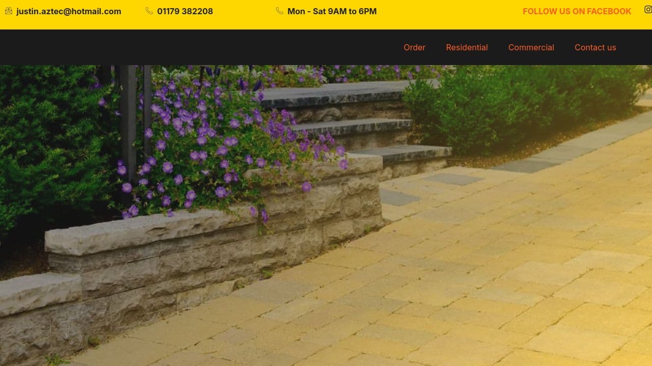 AZTEC PAVING LTD website screenshot