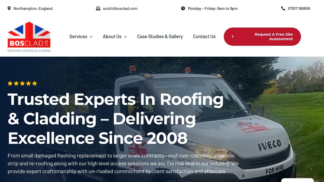 BOSCLAD LTD website screenshot