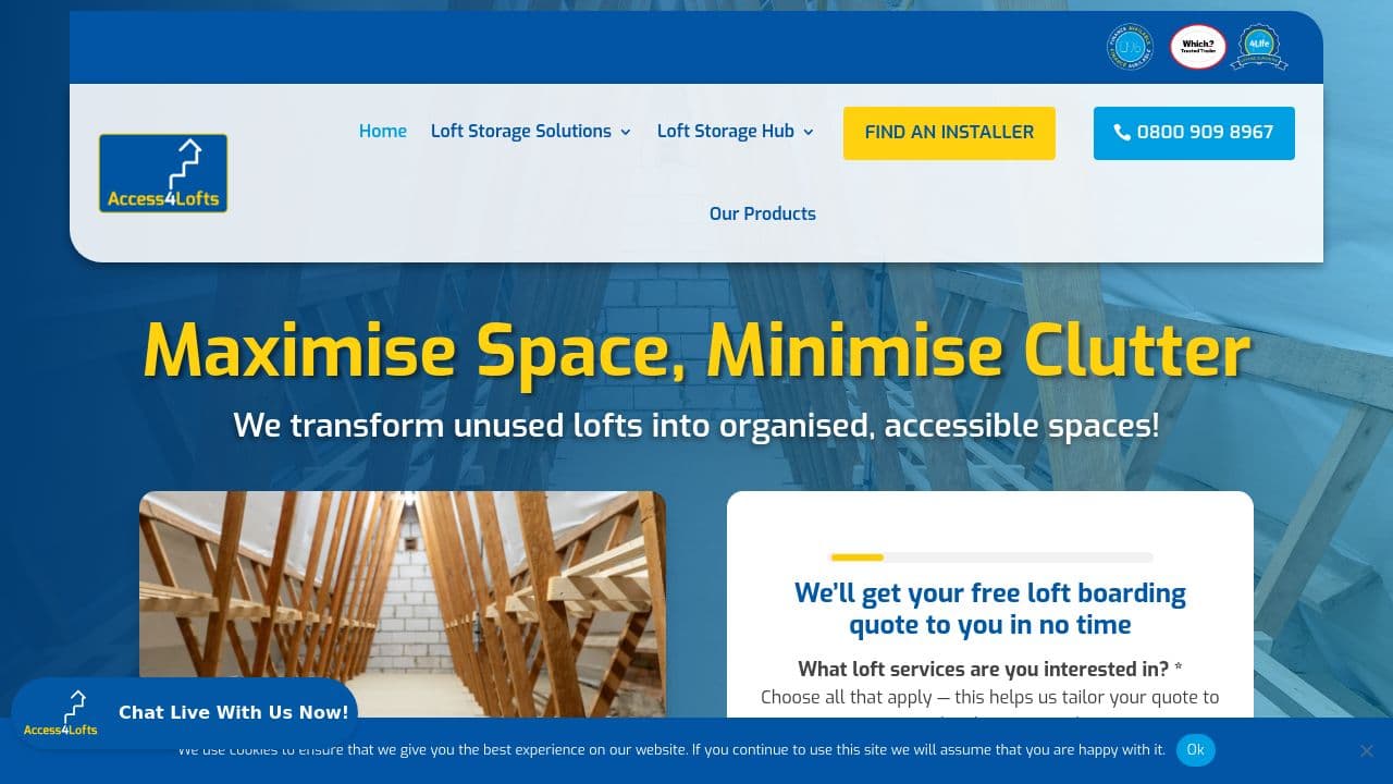 3C LOFTS LTD website screenshot