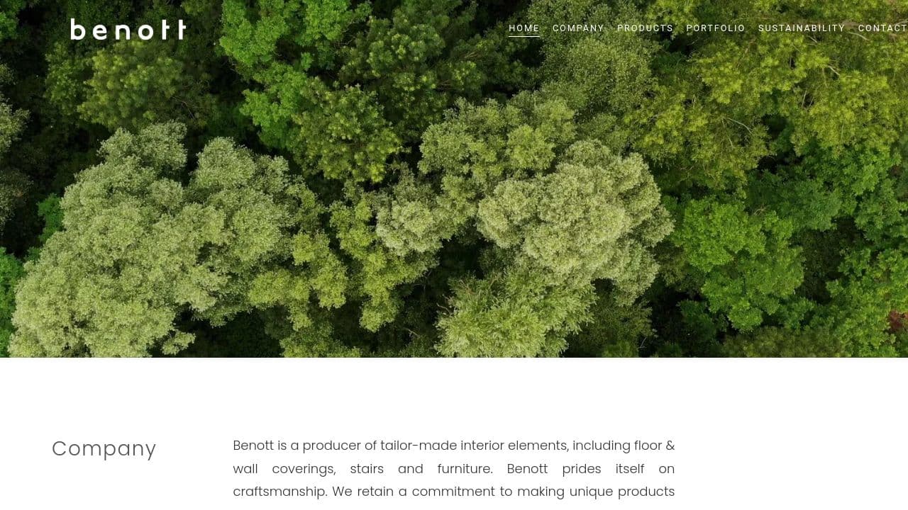 BENOTT LIMITED website screenshot