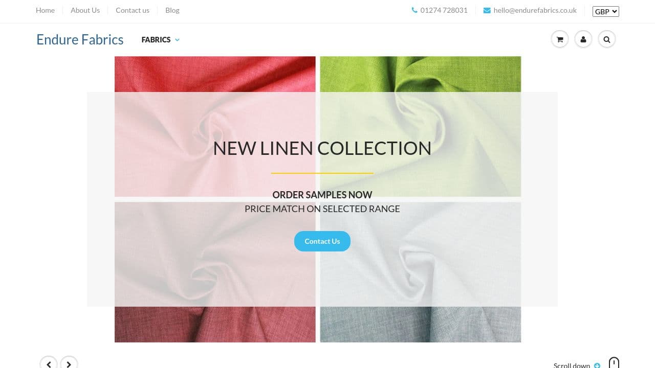 ENDURE LIMITED website screenshot