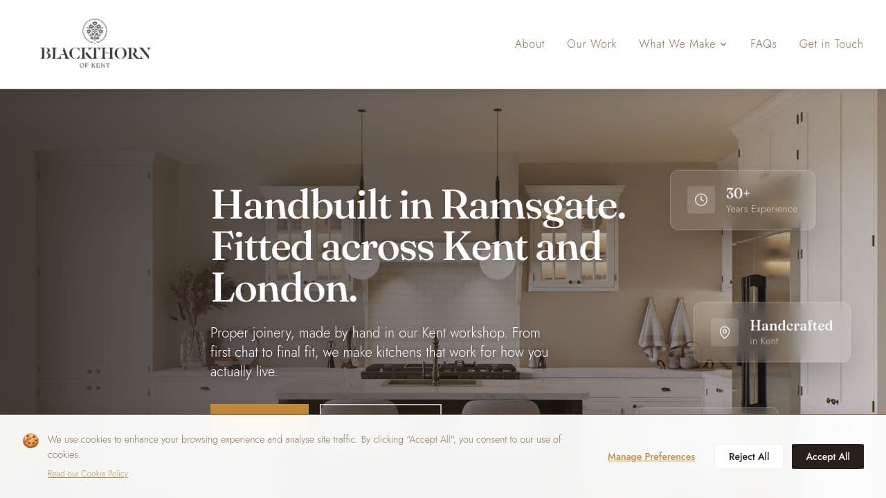BLACKTHORN OF KENT LTD website screenshot