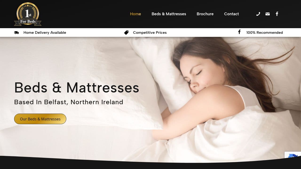 1ST FOR BEDS (NI) LTD website screenshot