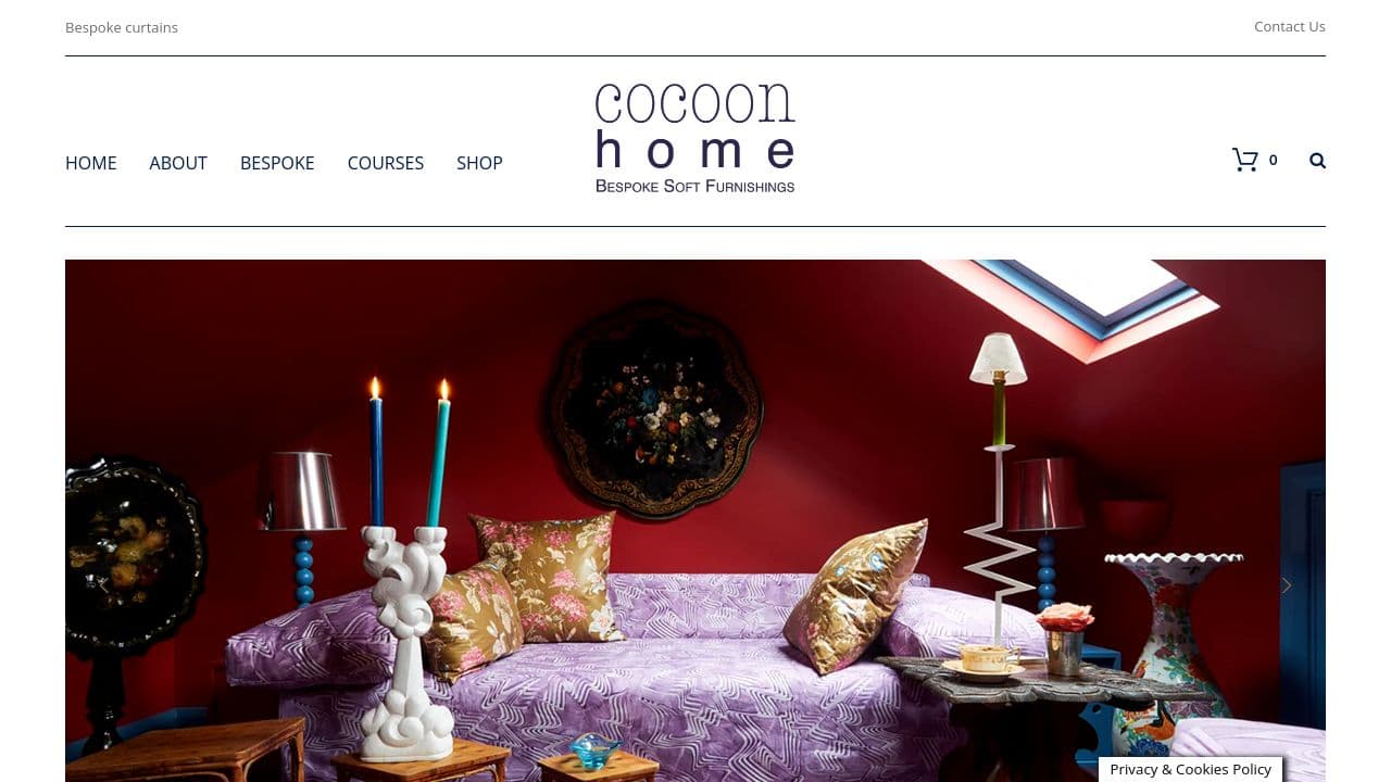 COCOON HOME INTERIORS LIMITED website screenshot