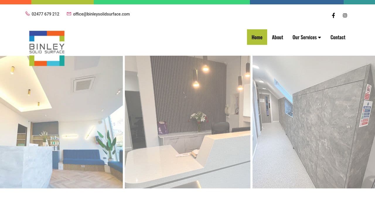 BINLEY SOLID SURFACE LIMITED website screenshot