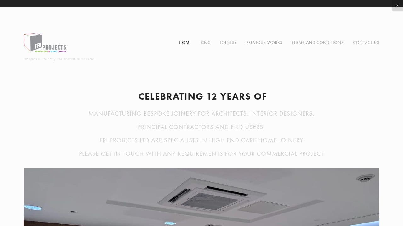 FRI PROJECTS LIMITED website screenshot