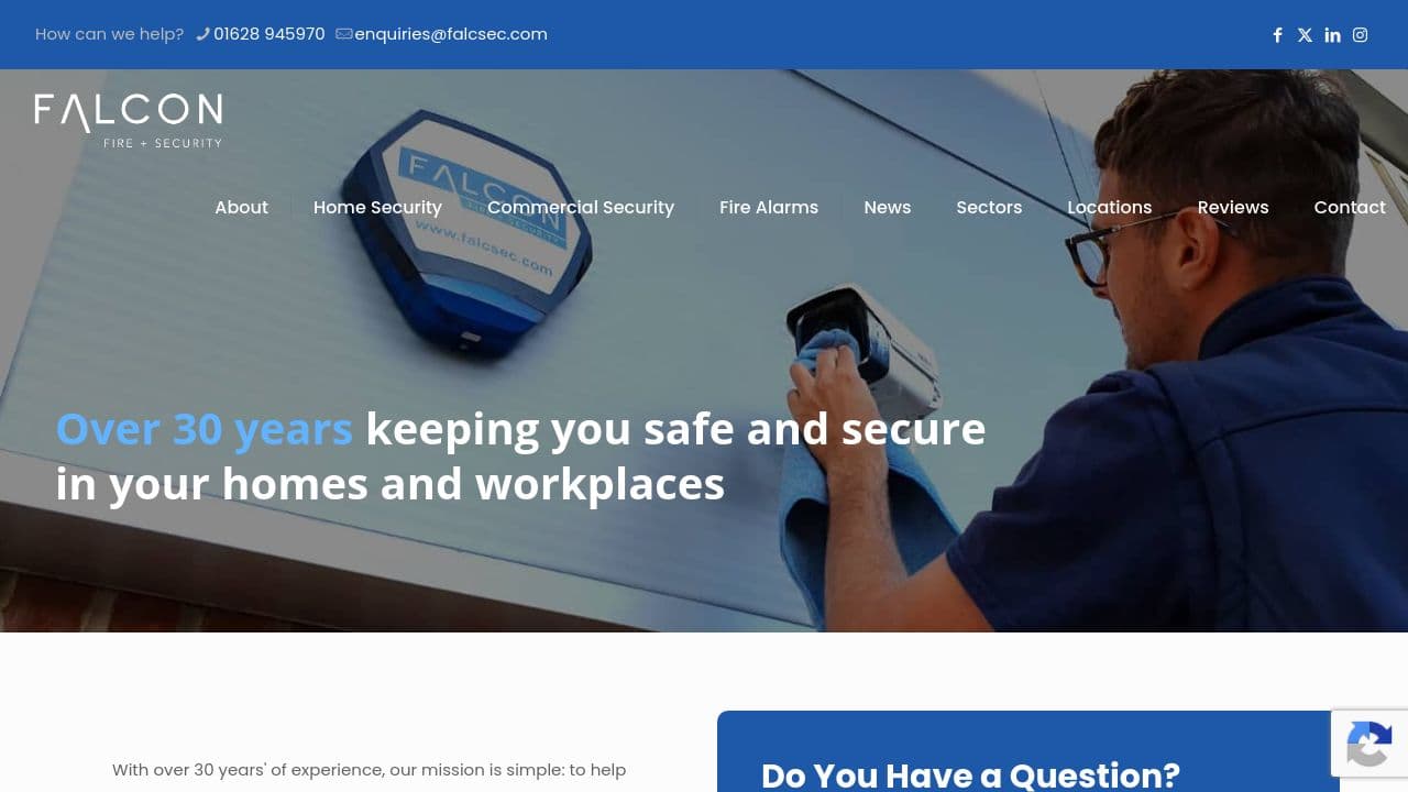 FALCON SECURITY SYSTEMS LIMITED website screenshot