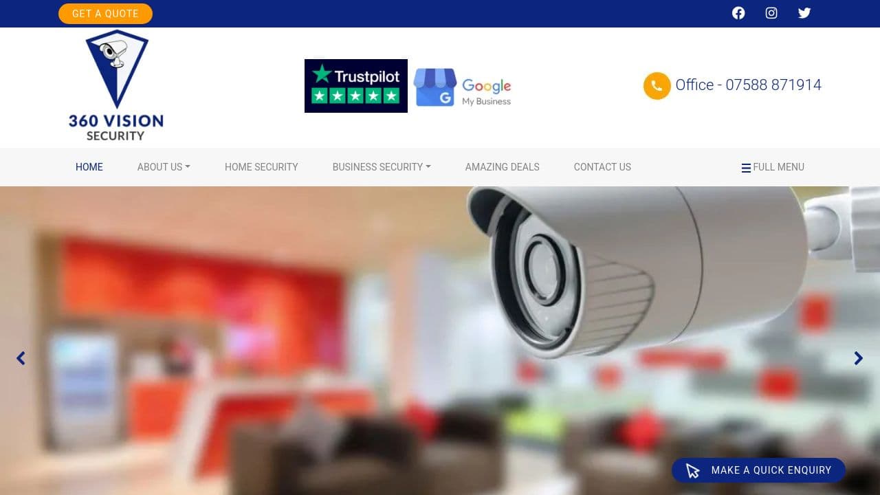 360VISION SECURITY LTD website screenshot