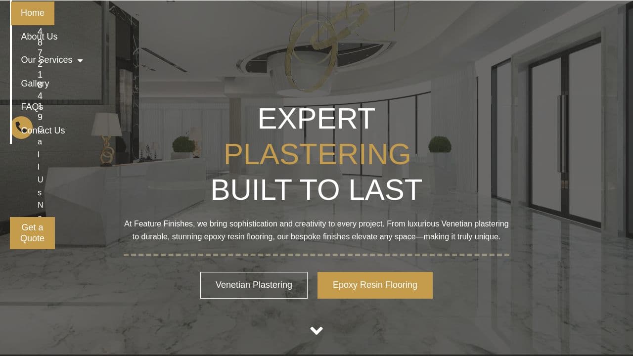FEATURE FINISHES LIMITED website screenshot