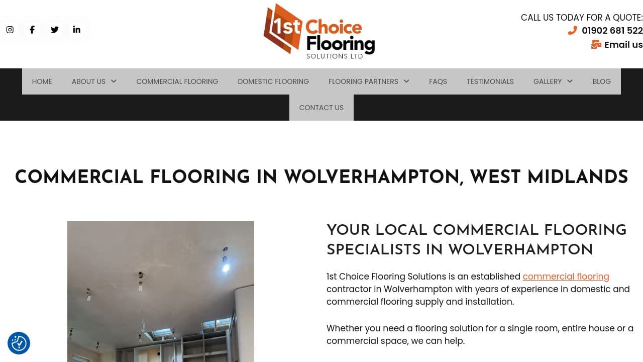 1ST FLOORING SOLUTIONS LTD website screenshot