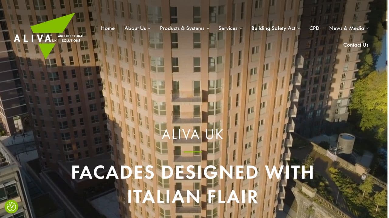 ALIVA UK LIMITED website screenshot