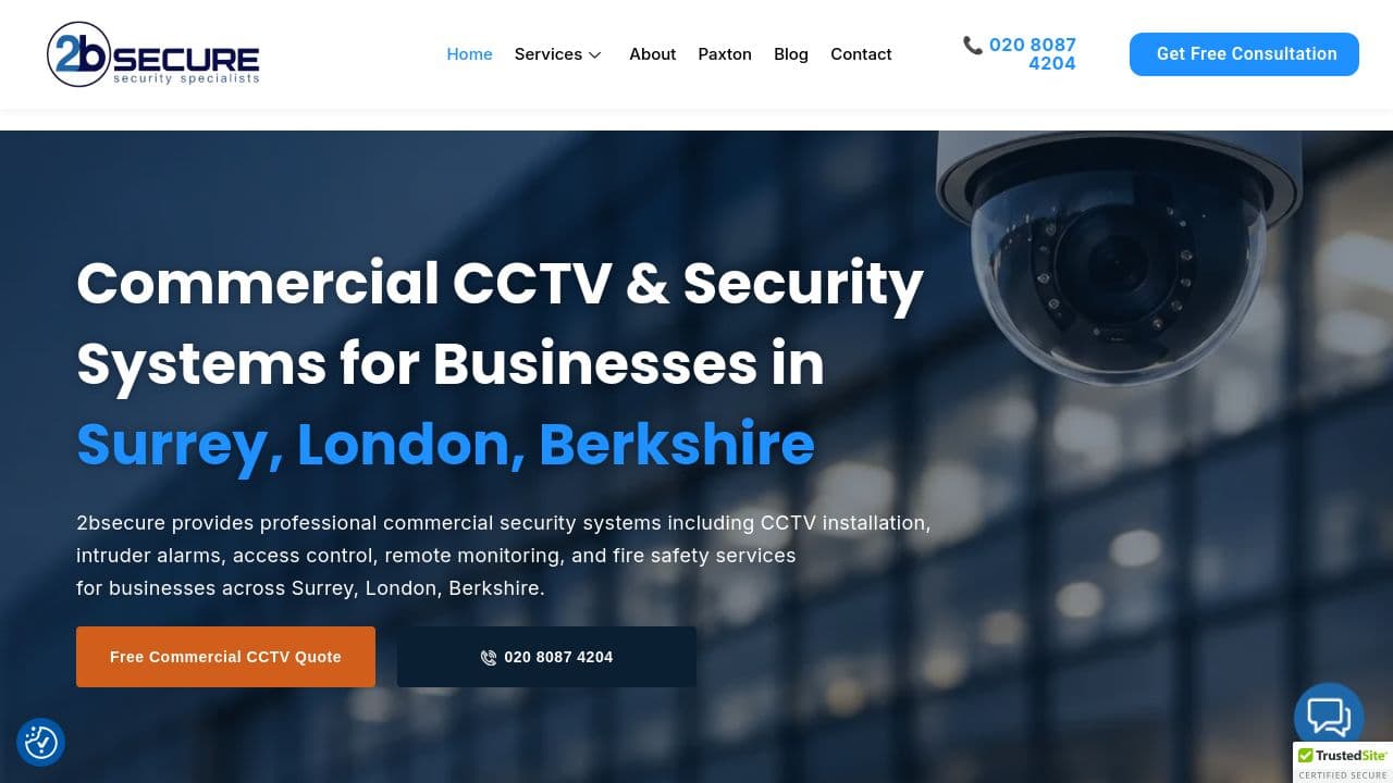 2BSECURE LTD website screenshot