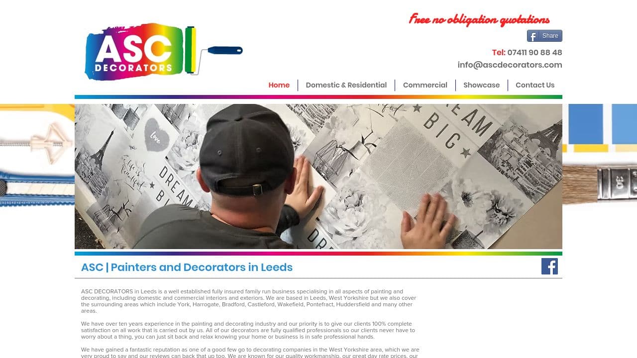 A & S DECORATORS LIMITED website screenshot