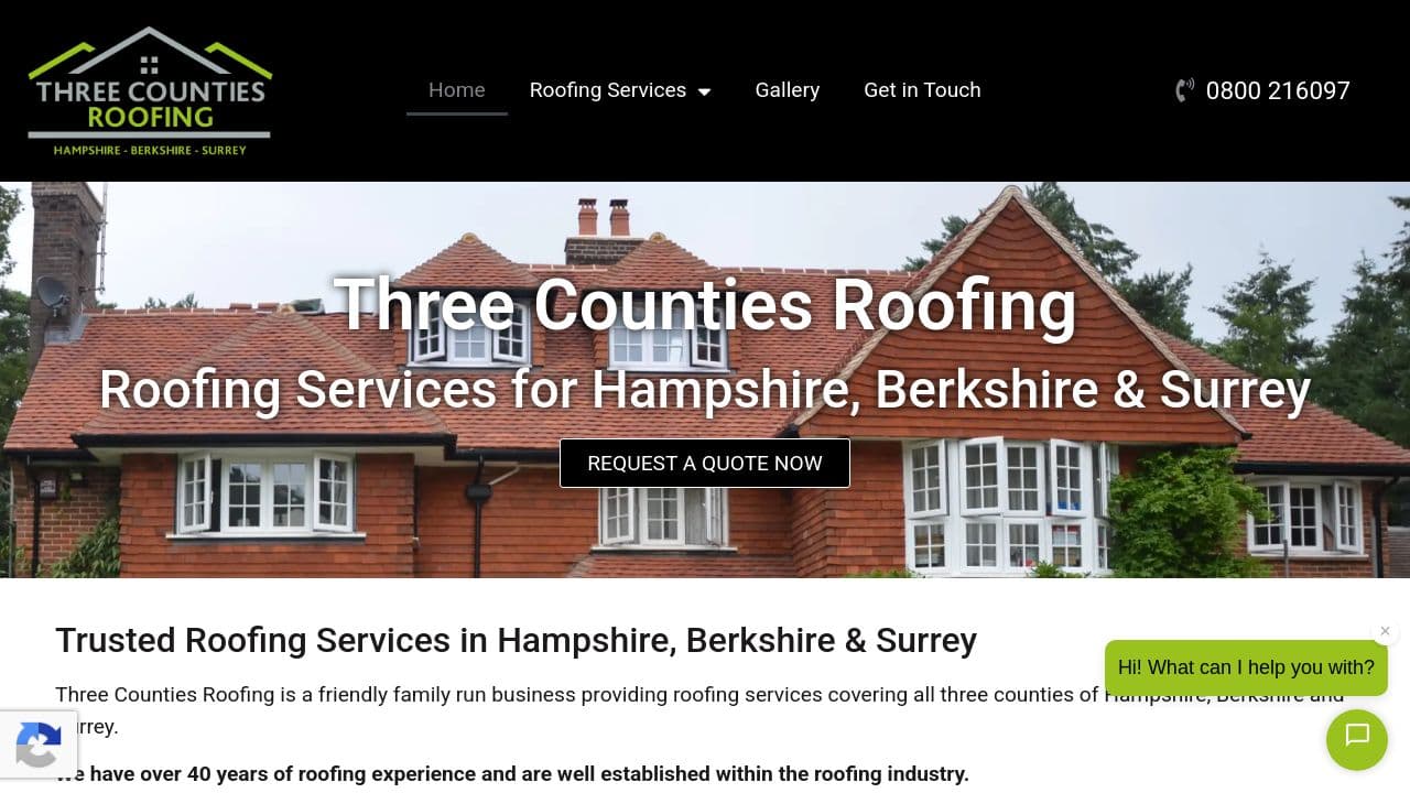 3 COUNTIES ROOFING AND BUILDING LIMITED website screenshot