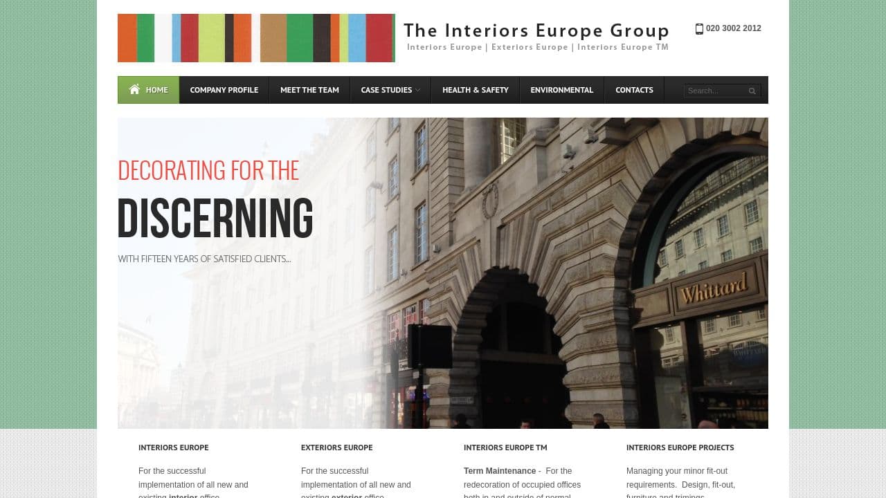102 INTERIORS LONDON LTD website screenshot