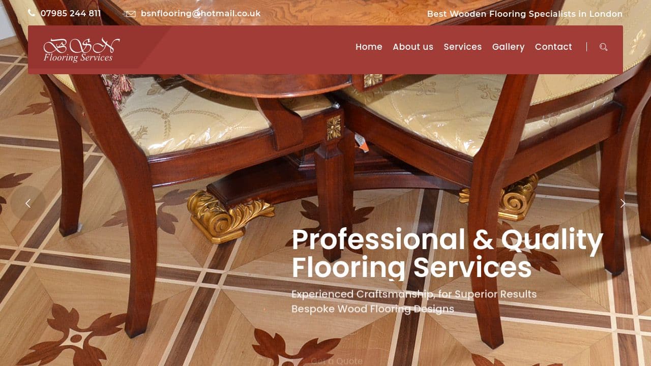 BSN FLOORING SERVICES LTD website screenshot