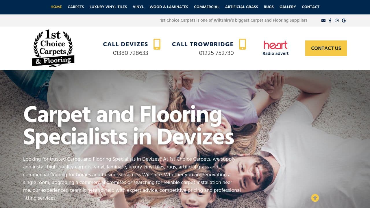 1ST CHOICE CARPETS AND FLOORING LIMITED website screenshot