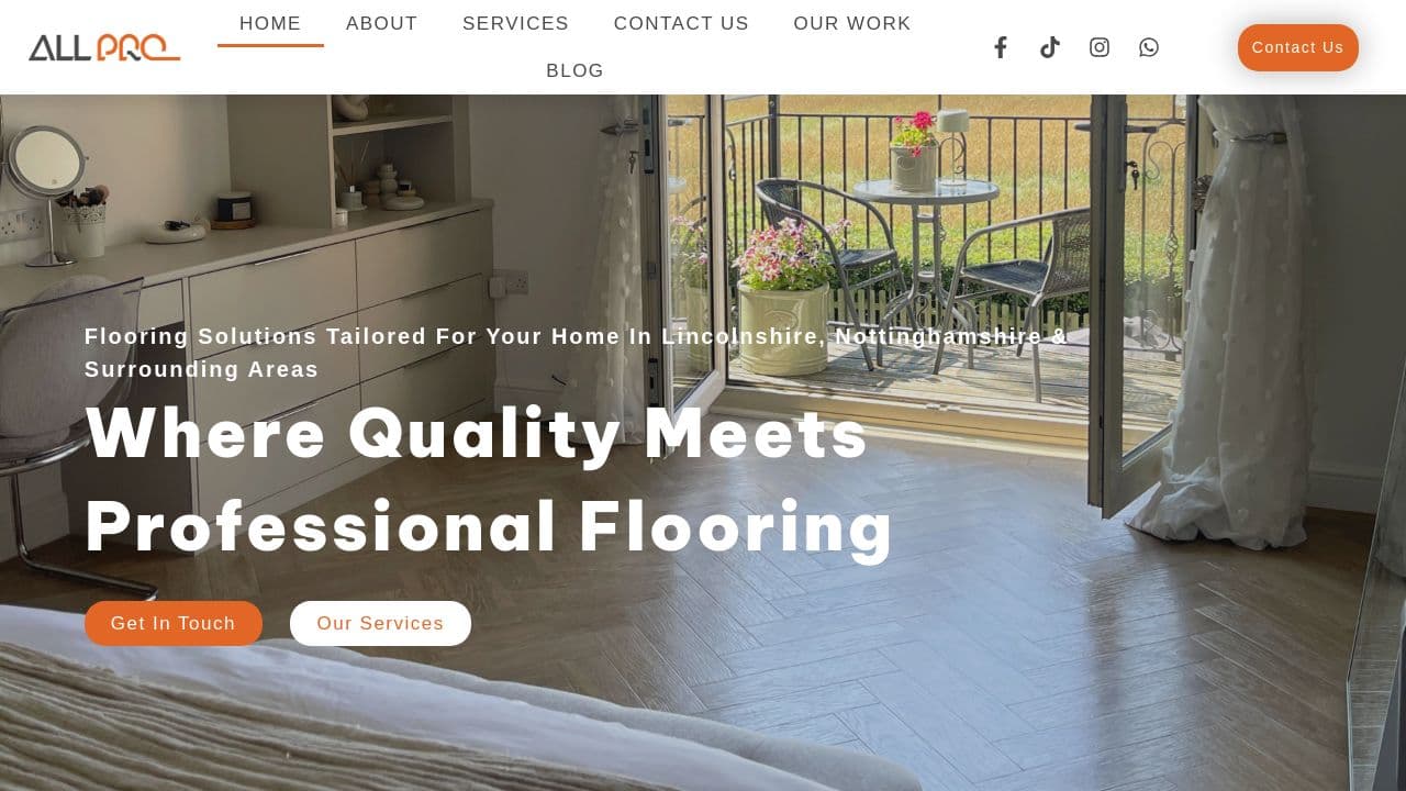 ALLPRO FLOORING PROJECTS LTD website screenshot