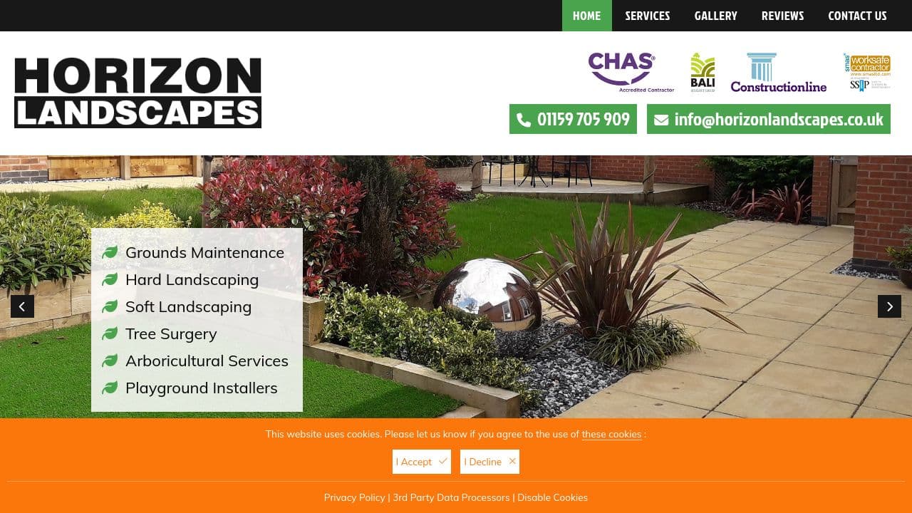 HORIZON LANDSCAPES LIMITED website screenshot