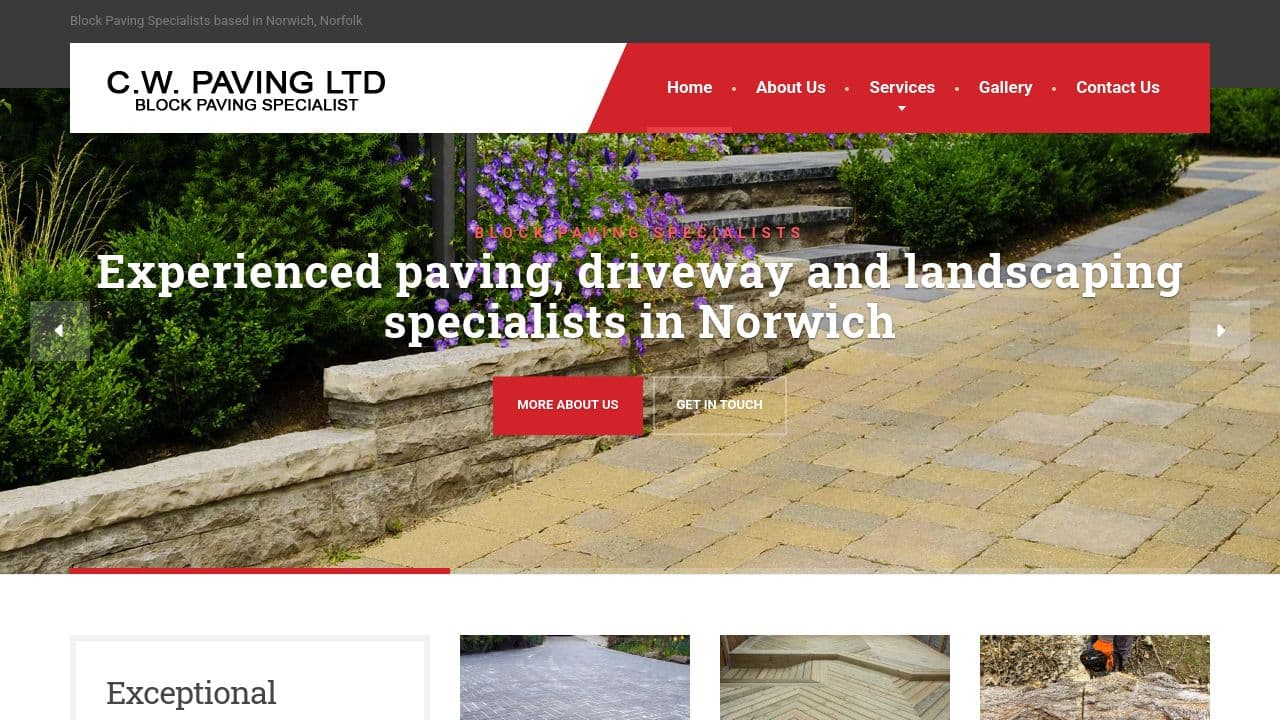 C.W. PAVING LTD website screenshot