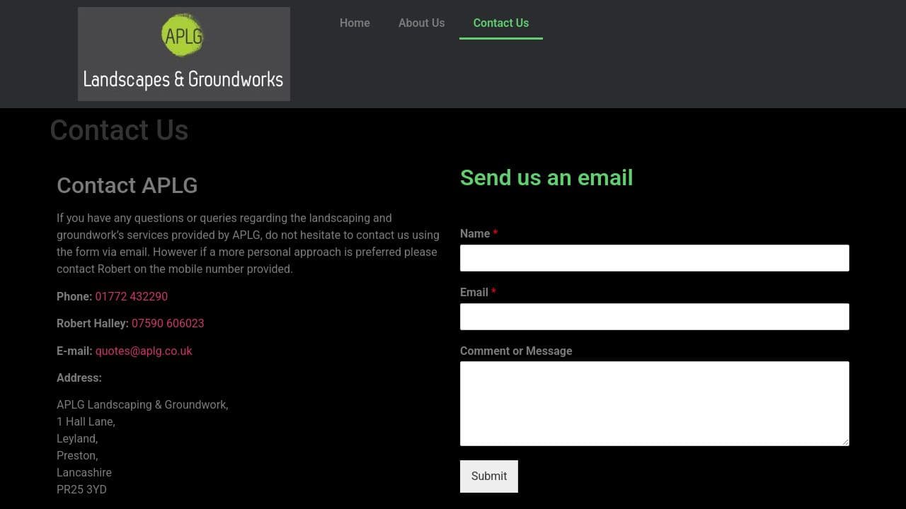 APLG LTD website screenshot