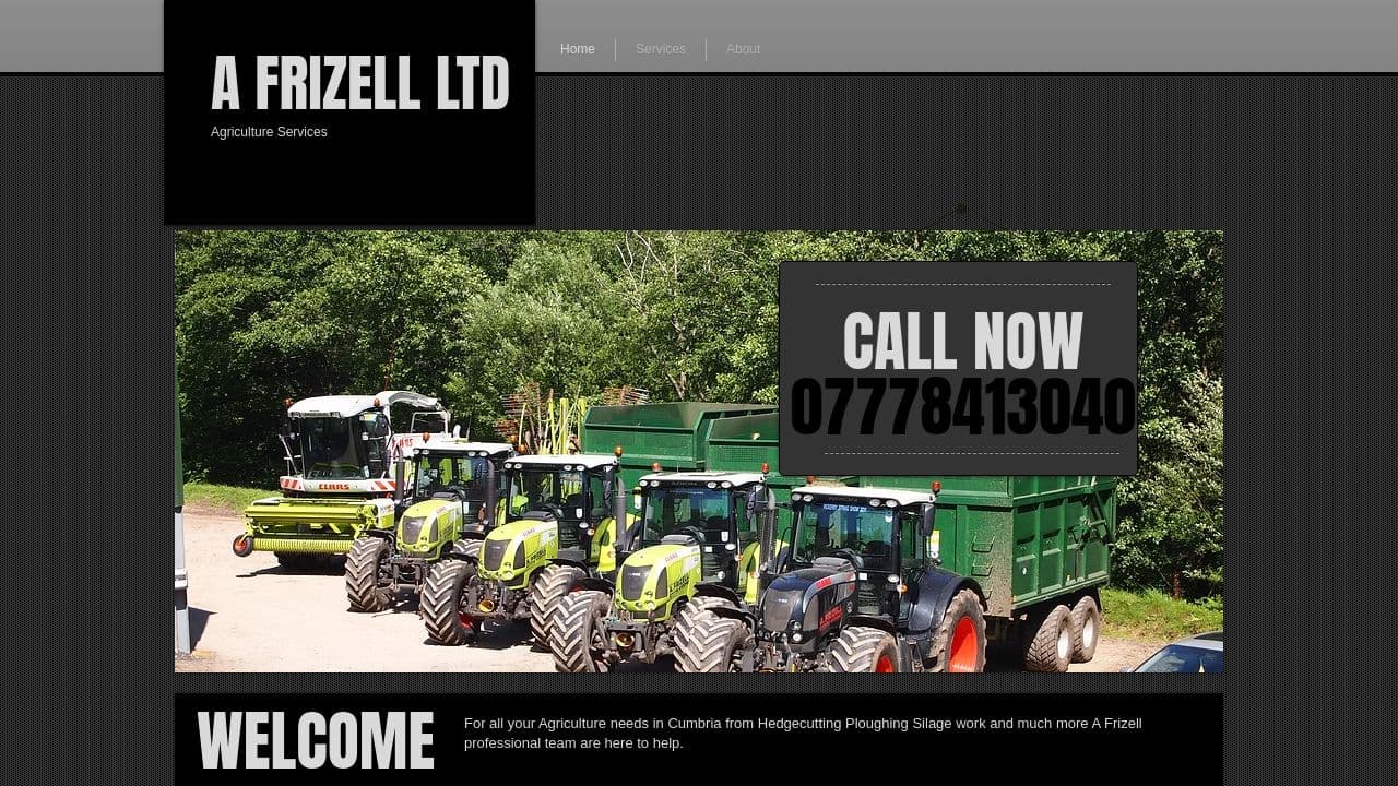 A. FRIZELL LIMITED website screenshot