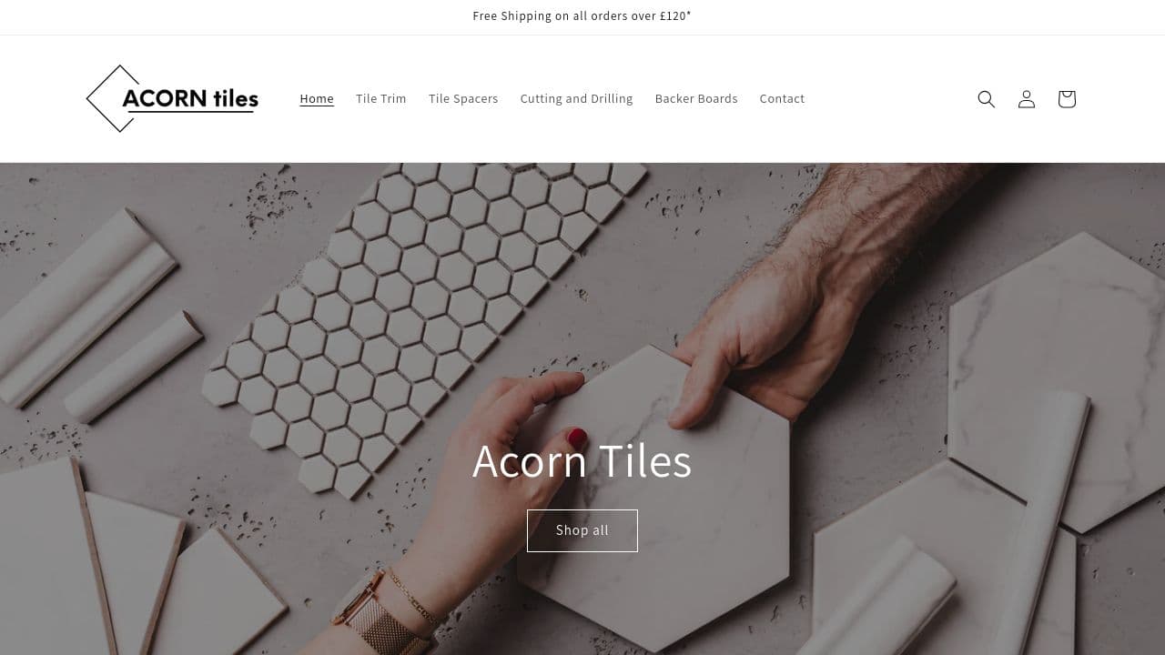 ACORN TILES LIMITED website screenshot
