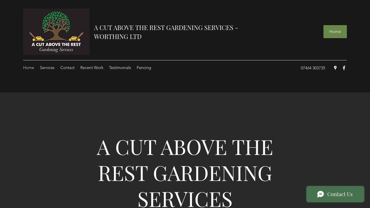A CUT ABOVE THE REST (WORTHING) LIMITED website screenshot