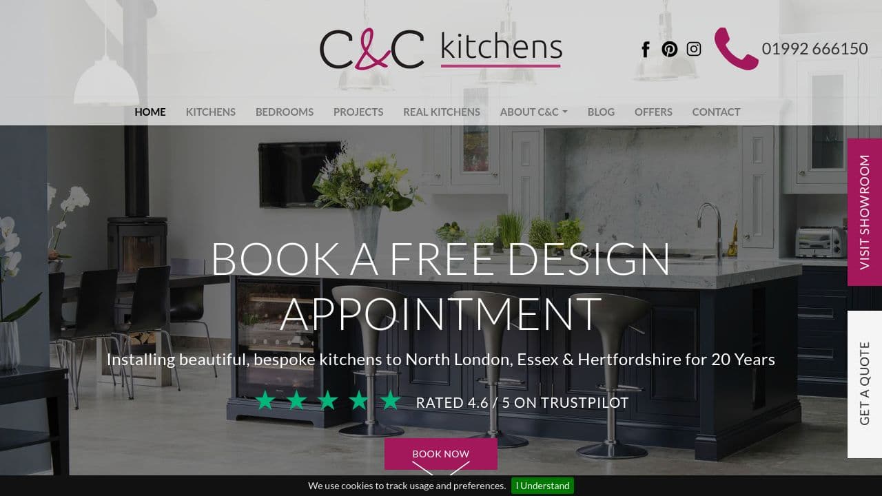 C & C KITCHENS LTD. website screenshot