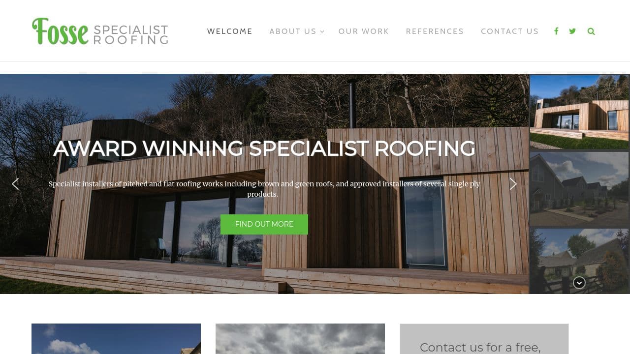 FOSSE SPECIALIST ROOFING LIMITED website screenshot