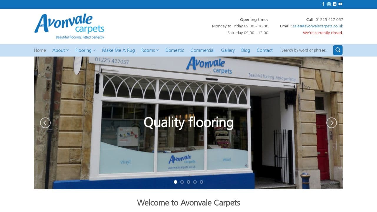 AVONVALE CARPETS LIMITED website screenshot