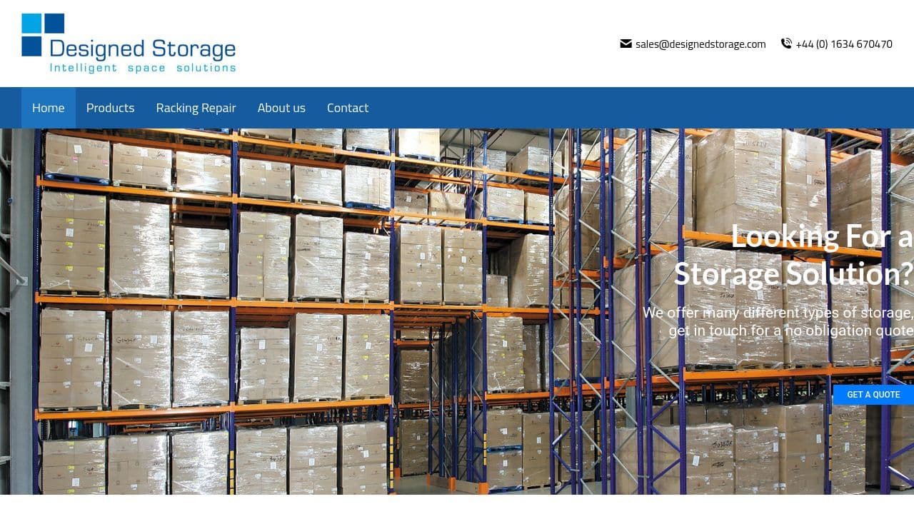 DESIGNED STORAGE LIMITED website screenshot