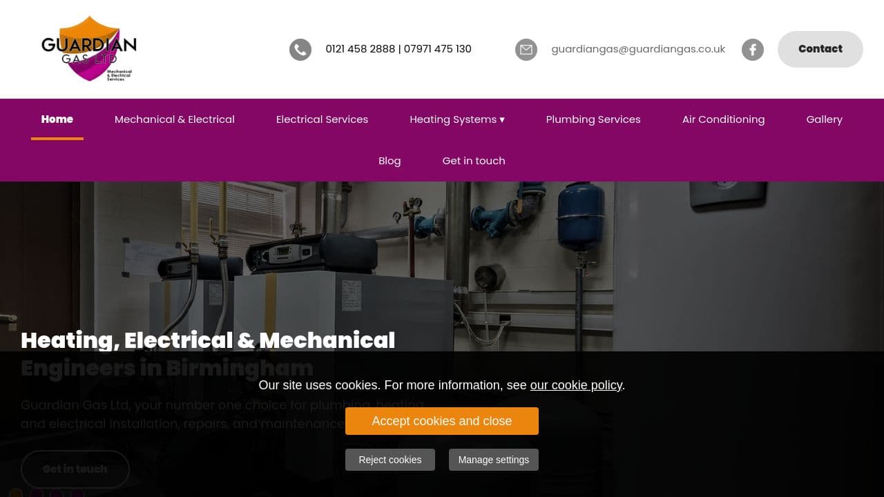 GUARDIAN GAS LIMITED website screenshot