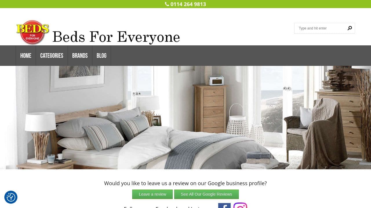 BEDS FOR EVERYONE (SHEFFIELD) LIMITED website screenshot