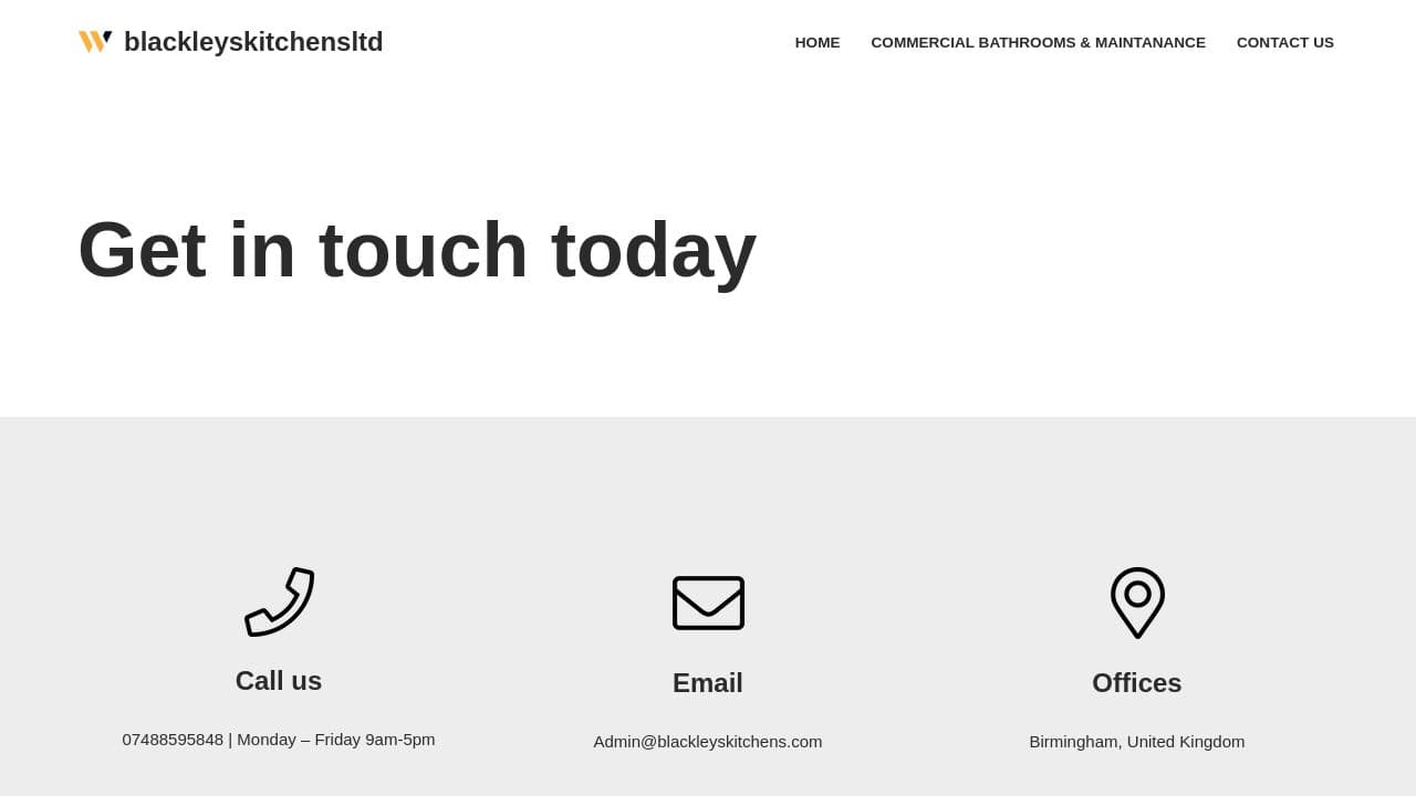 BLACKLEYSKITCHENS LTD website screenshot